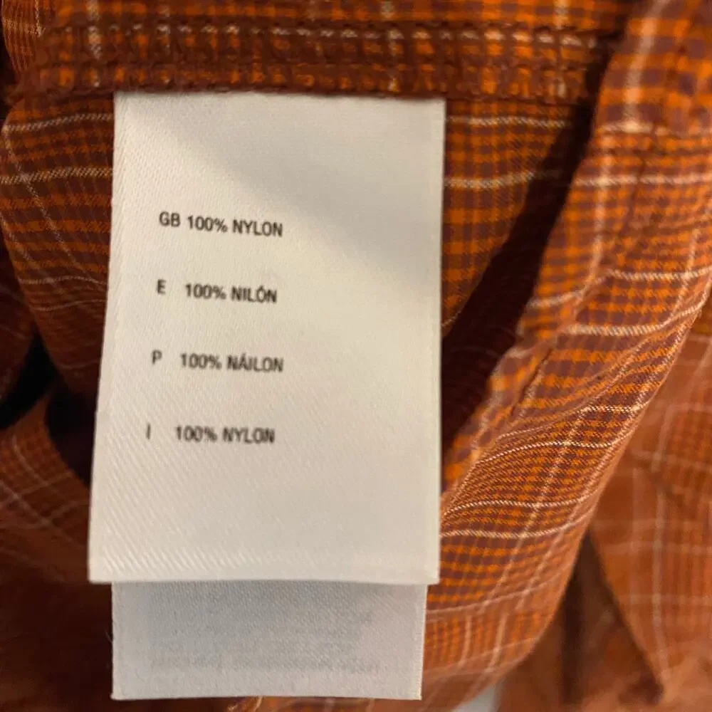 The North Face Orange Shirt Mens Long Sleeve Button Up Hike Fish Hunting Large